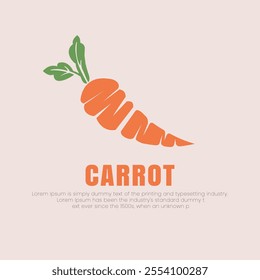 Carrot logo design vector, Creative Carrot logo design Template Illustration
