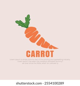 Carrot logo design vector, Creative Carrot logo design Template Illustration