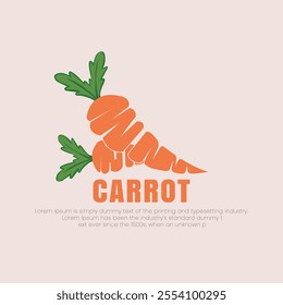 Carrot logo design vector, Creative Carrot logo design Template Illustration