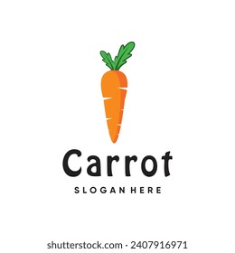 Carrot logo design vector with simple creative concept