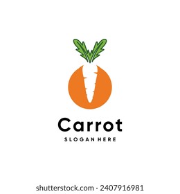 Carrot logo design vector with simple creative concept