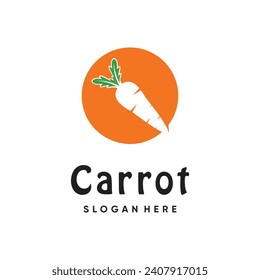 Carrot logo design vector with simple creative concept