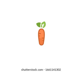 Carrot logo health food vector 