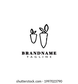 carrot logo icon design template modern vector illustration