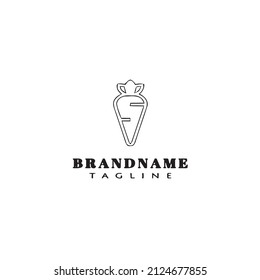 carrot logo icon design template modern vector illustration