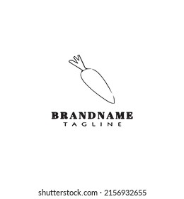 plantilla de diseño de iconos con logotipo de zanahoria ilustración vectorial moderna
