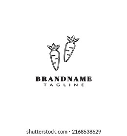 plantilla de diseño de iconos con logotipo de zanahoria ilustración vectorial moderna