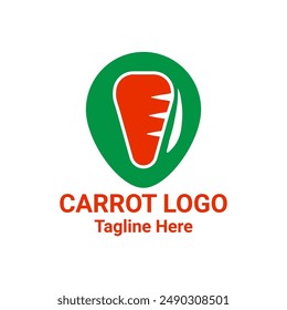 
Carrot logo icon symbol design vector. good for vegan or restaurant logo