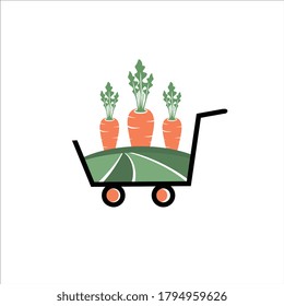 Carrot logo vector for healthy diet food programs. Icon for seller, suplier, farmer, market center of vegan agriculture design illustration. Apply to web site, social media page, badge, UI, App brand