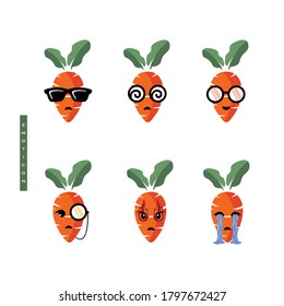 Carrot logo vector for healthy diet food programs. Icon for seller, suplier, farmer, market center of vegan agriculture design illustration. Apply to web site, social media page, sticker, UI App brand