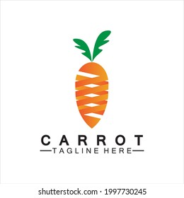 Carrot logo vector icon illustration design template