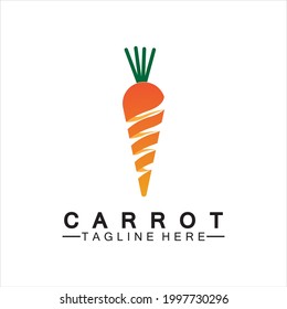 Carrot logo vector icon illustration design template