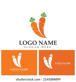 Carrot logo vector icon illustration design template