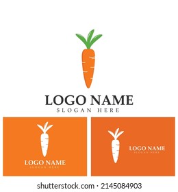 Carrot logo vector icon illustration design template