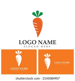 Carrot logo vector icon illustration design template