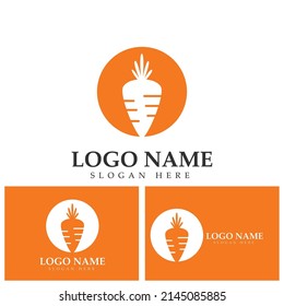 Carrot logo vector icon illustration design template
