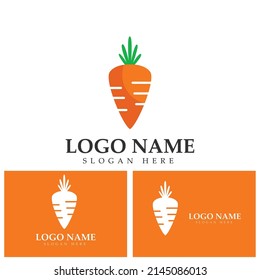 Carrot logo vector icon illustration design template