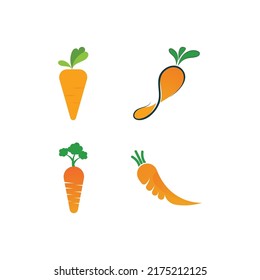 Carrot logo vector icon illustration design