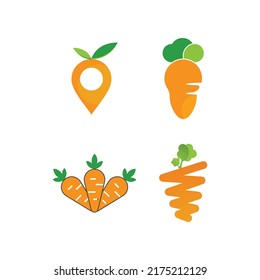 Carrot logo vector icon illustration design