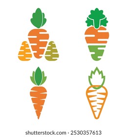 Carrot Logo Vector Icon Template Illustration