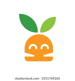 Ilustración de Plantilla de icono de Vector de logotipo de zanahoria