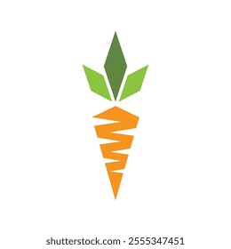 Carrot Logo Vector Icon Template Illustration