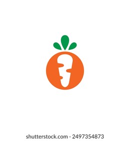 carrot logo vector illustration. carrot icon