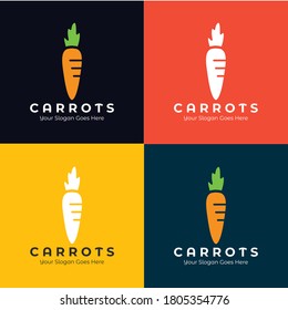 Karottenlogo. Vektorgrafik-Vektorgrafik-Logo Vorlage Illustration Design.carrot Symbol oder Logo einzeln auf Zeichen Vektorgrafik