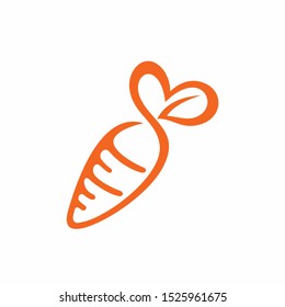 carrot lover template logo design