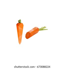 carrot low poly design vector