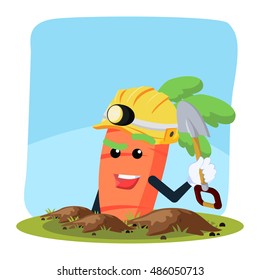 carrot man out from ground