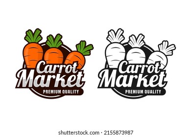 Carrot market premium quality design logo collection