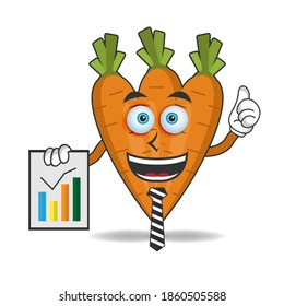 Carrot mascot character presentation. vector illustration