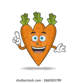 Carrot mascot character with smile expression. vector illustration