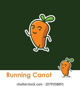 Carrot Mascot Logo Vector Illustration