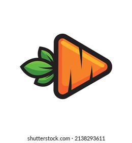 logotipo de zanahoria media , zanahoria combinada y medios de comunicación 