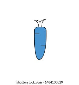 Carrot minimal flat icon vector