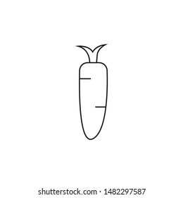 Carrot minimal line icon vector
