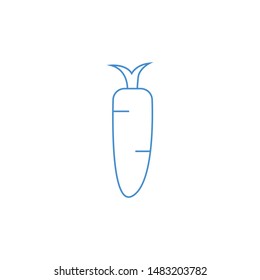 Carrot minimal line icon vector