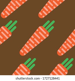 carrot minimalism pattern. vector art.healthy food. vector pattern