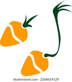 icono del vector de nota musical zanahoria