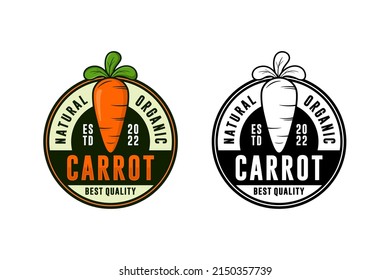 Carrot natural organic best quality product design logo