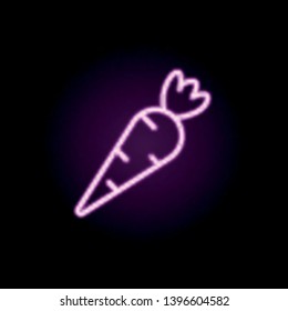 carrot neon icon. Elements of Fruit set. Simple icon for websites, web design, mobile app, info graphics