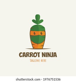 Carrot ninja for kids gaming logo