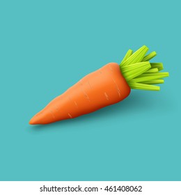 carrot on blue