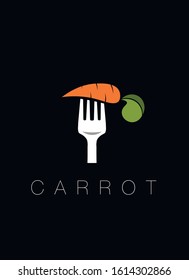 Carrot on a dark background