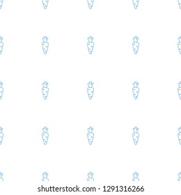 carrot on fork icon pattern seamless white background. Editable line carrot on fork icon. carrot on fork icon pattern for web and mobile.