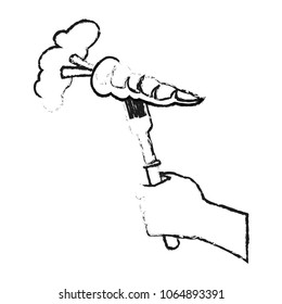 Carrot on fork sketch