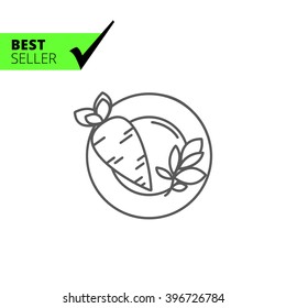 Carrot on plate 