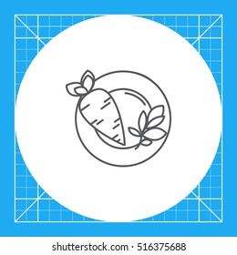 Carrot on plate 
